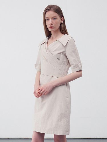 Draped Wrap Shirt Dress - RE RHEE - Modalova