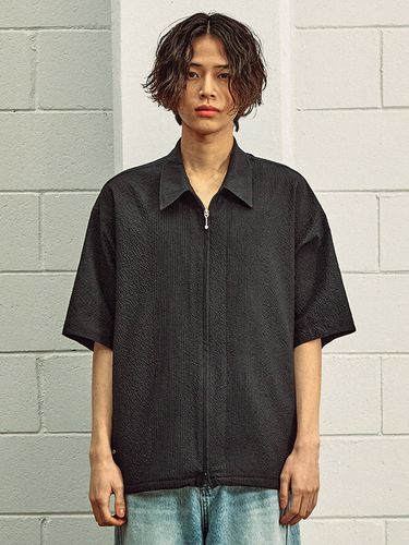 Riff Zip Up Shirt_Black - MMIC - Modalova