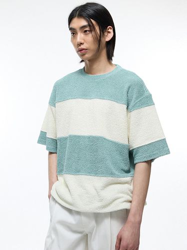 Oversized Terry Boucle Stripe T-shirt - TNGT - Modalova