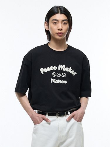 Semi Oversized Arch Embroidered Logo T-shirt_Black - TNGT - Modalova