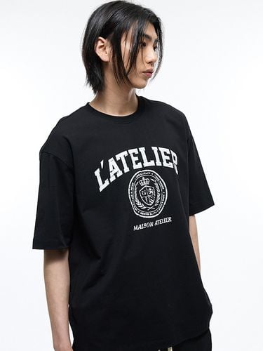 Semi Oversized Vintage Logo T-shirt_Black - TNGT - Modalova