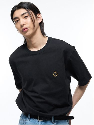 Semi Oversized Embroidered Logo T-shirt_Black - TNGT - Modalova