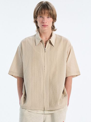 Riff Zip Up Shirt_Beige - MMIC - Modalova