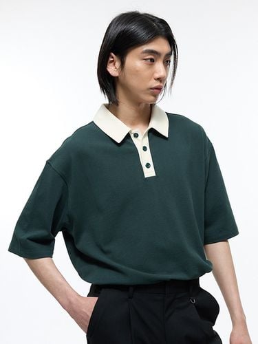 Semi Oversized Summer Rugby T-shirt_Green - TNGT - Modalova