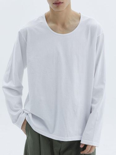 Basic U Neckline Silket Cotton T-shirt_White - Trip LE Sens - Modalova