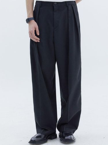 Custom Pin Tuck Curved Wide Slacks_Black - Trip LE Sens - Modalova