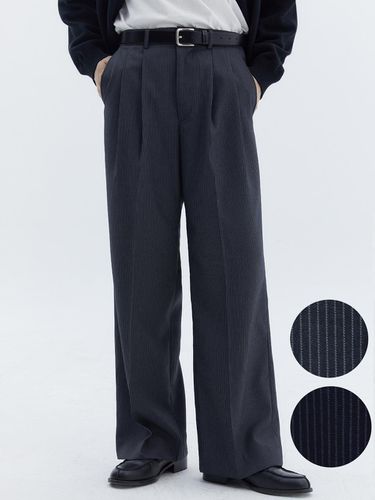 Comfort Stripe Two Tuck Slacks_Gray - Trip LE Sens - Modalova