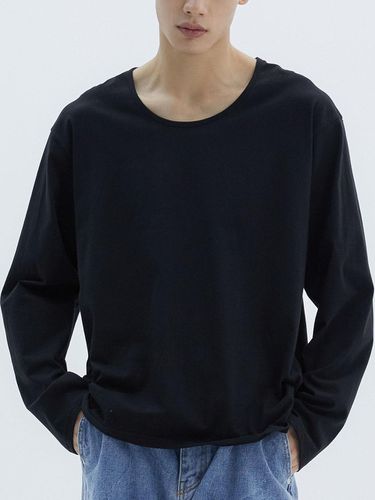 Basic U Neckline Silket Cotton T-shirt_Black - Trip LE Sens - Modalova