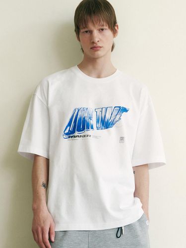 Our Time Graphic Half Sleeve T-shirt_White - TMAKER - Modalova