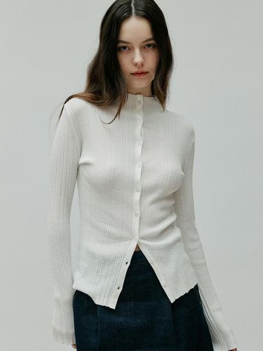 Sheer Turtleneck Cardigan - Le abonne - Modalova