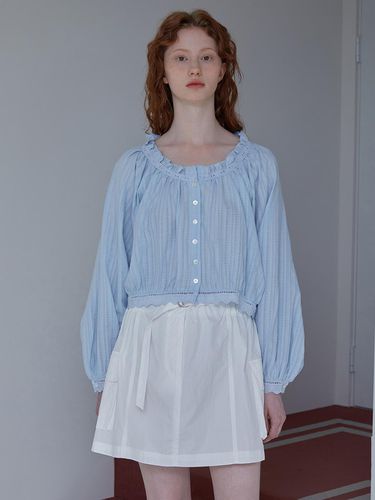 Marie Frill Blouse_Blue - SSEMI - Modalova