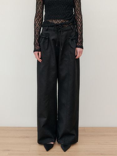 Lace Layered Cotton Wide Pants - YUSE - Modalova