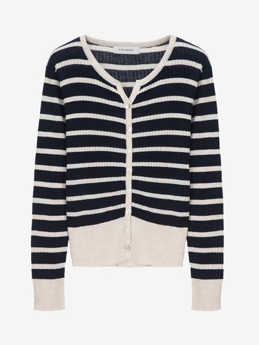 Stripe Slim Fit Cardigan - MIND BRIDGE women - Modalova