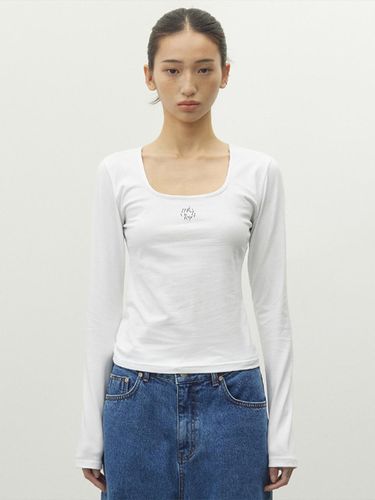 BASIC SQUARE NECK TOP WHITE - michikolondon - Modalova