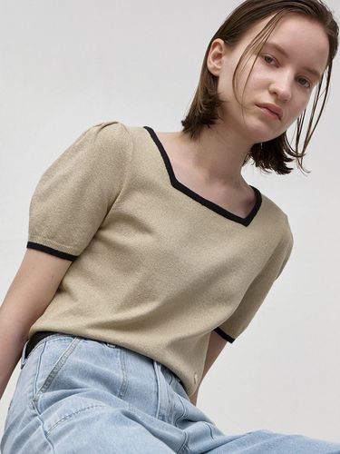 Edith Volume Half Sleeve Knit Top - 2colors - Atelier Nain - Modalova