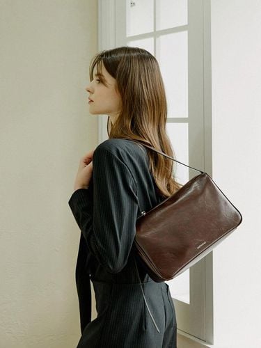 Claire Shoulder & Cross Large Bag_Dark Brown - MONSAC - Modalova