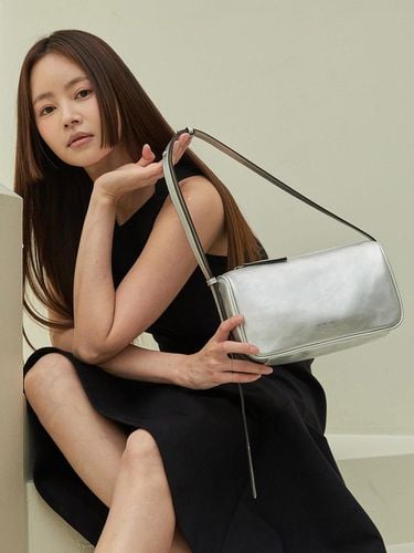 Claire Shoulder & Cross Medium Bag_Silver - MONSAC - Modalova