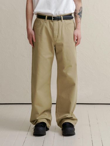 Extra Wide Cotton Pants_Beige - DENMADE - Modalova