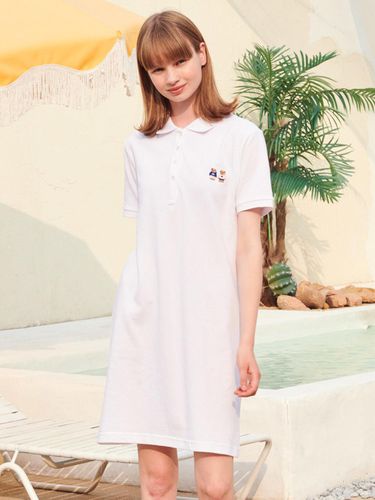 Twinlook Bear Cotton PK Mini Dress_White - AMBLER - Modalova