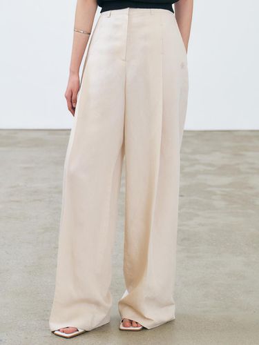 Linen Wide Pants_Beige - CITYBREEZE - Modalova