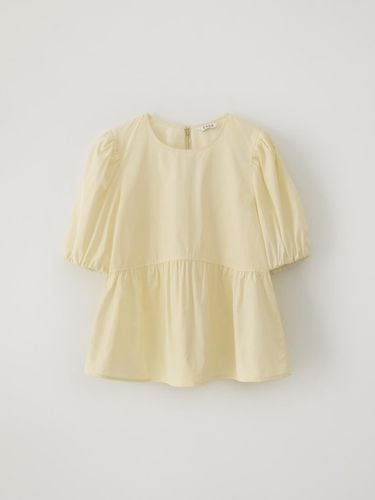 Supima Cotton Shirred Relaxed Blouse [YELLOW] - EAAH - Modalova