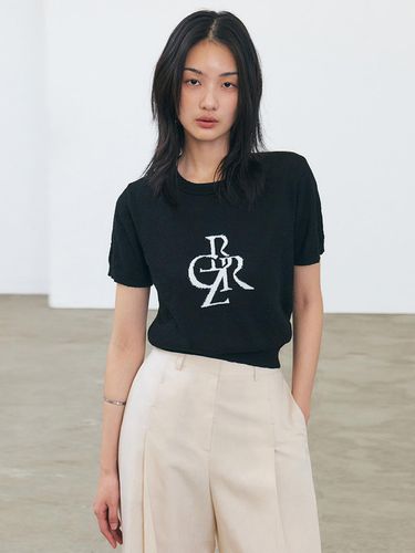 Boucle Symbol Logo Short Sleeve Knit_Black - CITYBREEZE - Modalova