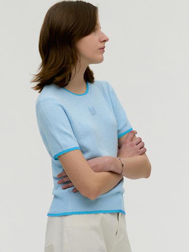 Symbol Logo Buckle Short Sleeve Knit () - MONGDOL - Modalova