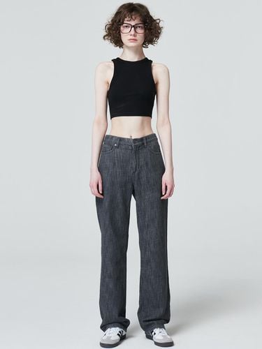 Summer Light Soft Slim Wide Pants_Gray - MaLoupe - Modalova