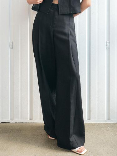 Linen Wide Pants_Black - CITYBREEZE - Modalova