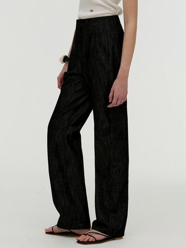 Linen-like Straight Denim Pants () - MONGDOL - Modalova