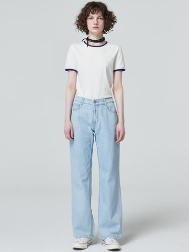 Summer Low Rise Denim Pants_Light Indigo - MaLoupe - Modalova