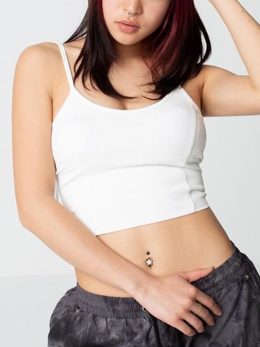 Typo Logo Basic Bra Top - White - PLAYIAN - Modalova