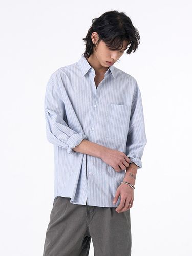 Meshika Stripe Shirt_Blue - AREUBAN - Modalova