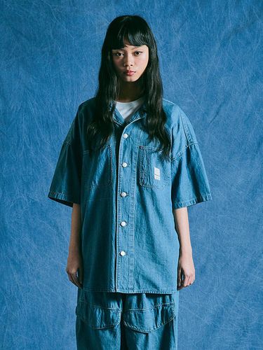 SL Label Country Denim Shirt_Light Denim - Columbia University - Modalova