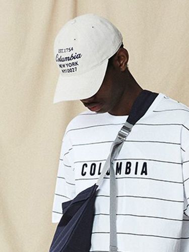 Oversized Logo Cotton Ball Cap_Greige - Columbia University - Modalova