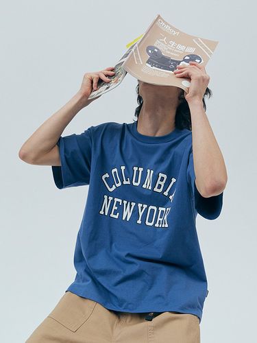 New York Arch Logo T-shirt_French Blue - Columbia University - Modalova