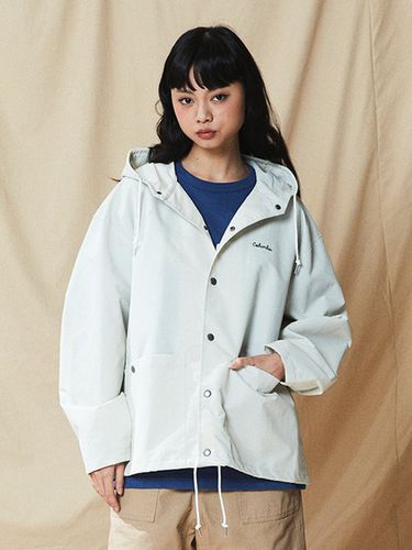 Classic Logo Nylon Hoodie Jacket_Greige - Columbia University - Modalova