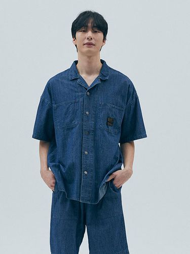 SL Label Country Denim Shirt_Midnight Denim - Columbia University - Modalova