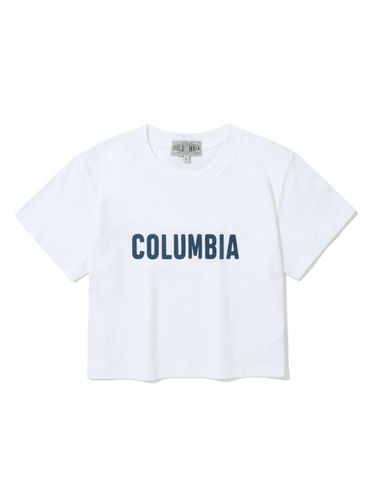 Simple Logo Cropped T-Shirt - White - Columbia University - Modalova