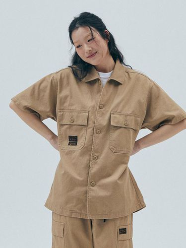 SL Label Two Pocket Cotton Shirt_Heritage Beige - Columbia University - Modalova