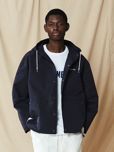 Classic Logo Nylon Hoodie Jacket_Crown Navy - Columbia University - Modalova