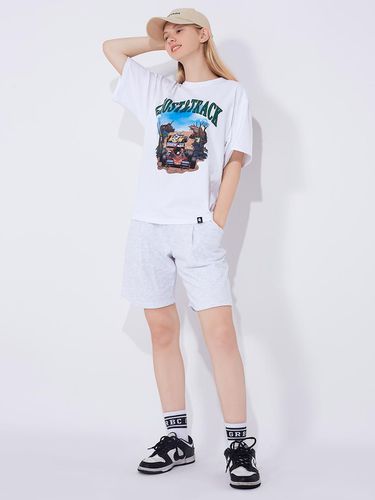 Track Oversized Short Sleeves T-Shirt Shorts Set - GHOST REPUBLIC - Modalova