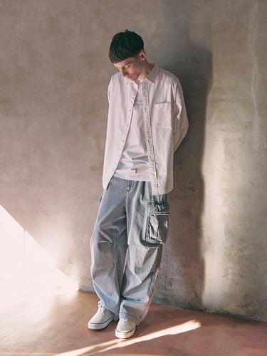 Denim Cargo Wide Pants - MARKM - Modalova