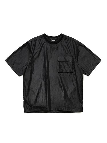 Glossy Woven Set Up Pocket T-shirt_Black - MARKM - Modalova