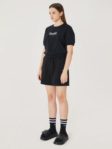 Women Logo Set-up Sweat Shorts_Black - MARKM - Modalova