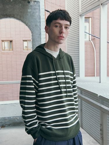 Stripe Pullover Hoodie - MARKM - Modalova