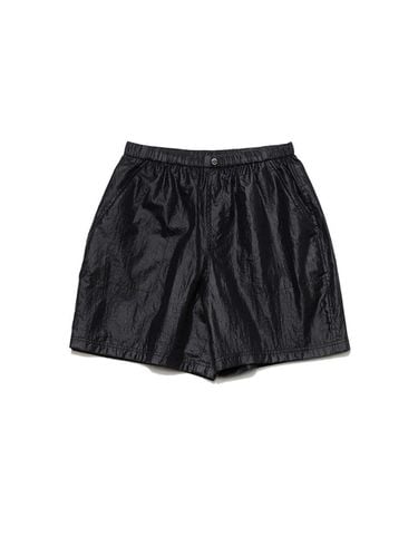 Glossy Woven Set Up Shorts_Black - MARKM - Modalova