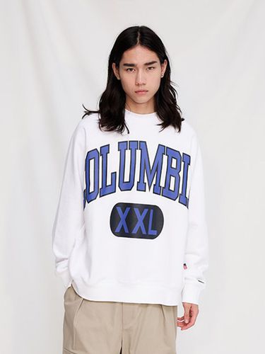 Cut XXL Logo Over Fit Terry Sweatshirt_White - Columbia University - Modalova