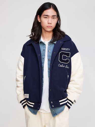 C Boucle Logo Varsity Medium Jacket_Dark Navy - Columbia University - Modalova