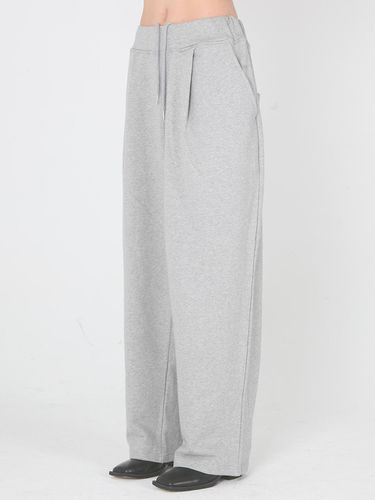 One Tuck Wide Pants_Melange Gray - SSERPE - Modalova